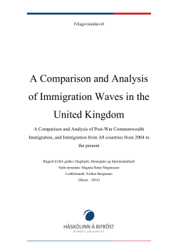 A Comparison and Analysis of Immigration Waves in the