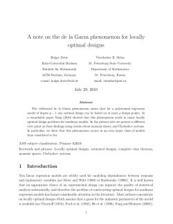 A note on the de la Garza phenomenon for locally optimal designs