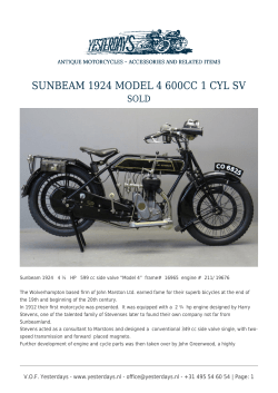 Sunbeam 1924 Model 4 600cc 1 cyl sv