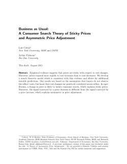Business as Usual: A Consumer Search Theory of Sticky Prices and