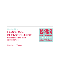 I Love You, Please Change: Universities and their relationships