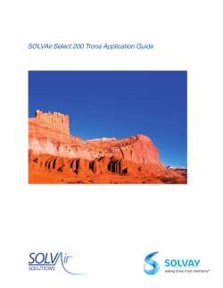 SOLVAir Select 200 Application Guide