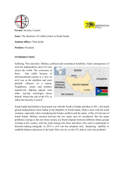 2. The Question of Conflict Zones in South Sudan