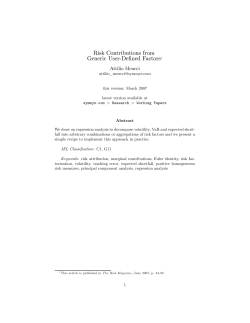 Risk Contributions from Generic User