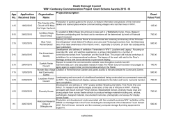 Swale Borough Council WW1 Centenary