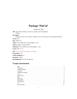 Package `FinCal`