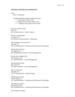 Mitchell College 2015 Graduates