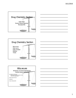 Drug Chemistry Section Drug Chemistry Section
