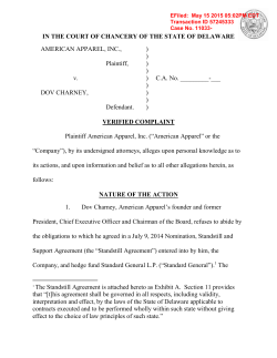 Complaint for Breach