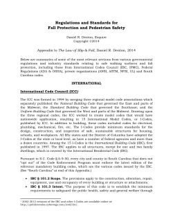 Regulations and Standards for Fall Protection and Pedestrian Safety
