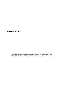 chapter - i11 lockean conception of social contract