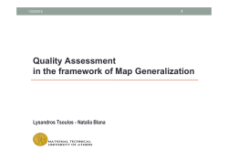 Quality Assessment in the framework of Map Generalization