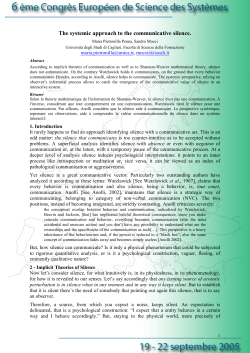 The systemic approach to the communicative silence