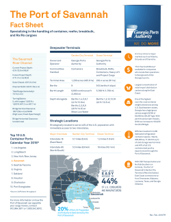 The Port of Savannah - Peach County Development Authority