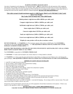 This trailers properly loaded maximum capacity is 4,000 Pounds