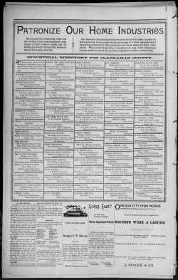 DIRECTORY FOU CLACKillVlCAS COUNTY. REPAIRING -