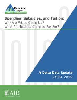 Spending, Subsidies, and Tuition