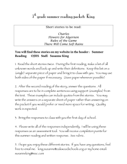 Summer Reading Packet