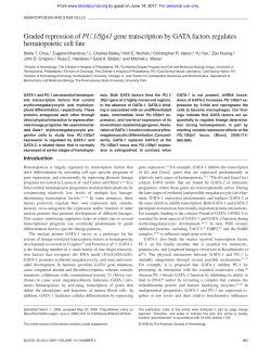 Graded repression of PU.1/Sfpi1 gene transcription by GATA factors