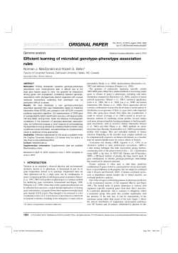 Efficient learning of microbial genotype–phenotype association rules