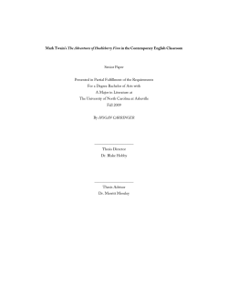 Mark Twain`s The Adventures of Huckleberry Finn in the