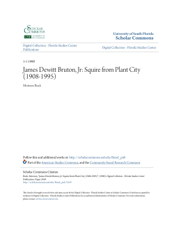 James Dewitt Bruton, Jr: Squire from Plant City