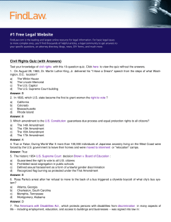 Civil Rights Quiz (with Answers)