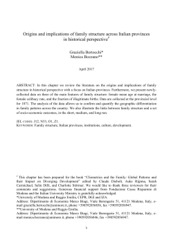 Origins and implications of family structure across Italian provinces