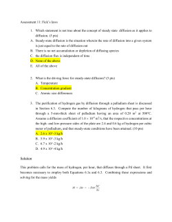 Assessment 11: Fick`s laws 1. Which statement is not true about the