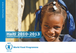 Haiti 2010-2013 - World Food Programme