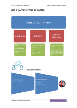Lesson summary - fisquimed