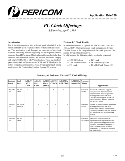 PC Clock Offerings