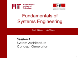 System Architecture and Concept Generation