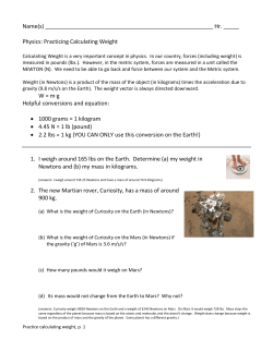 Practice calculating weight
