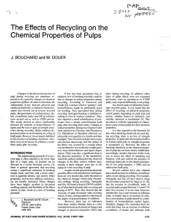 The Effects of Recycling on the Chemical Properties