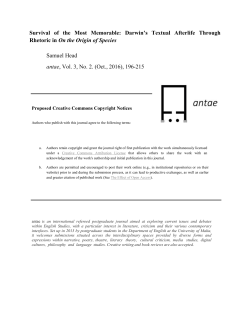 Survival of the Most Memorable: Darwin`s Textual Afterlife Through