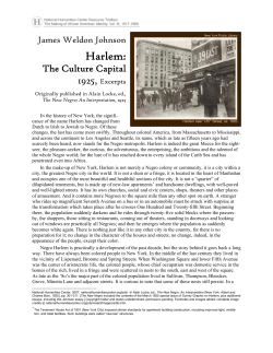 Harlem: The Cultural Capital