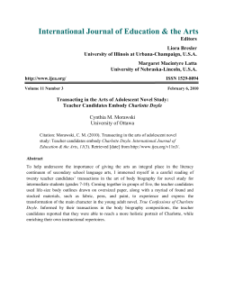 Transacting in the Arts of Adolescent Novel Study: Teacher