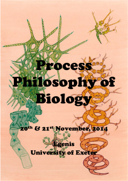 Process Philosophy of Biology