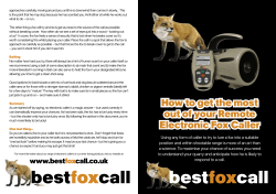 how to.indd - Best Fox Call