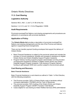 Ontario Works Directives 11.3