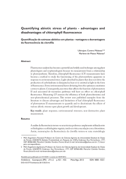 advantages and disadvantages of chlorophyll fluorescence