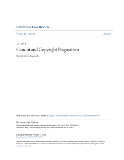 Gandhi and Copyright Pragmatism