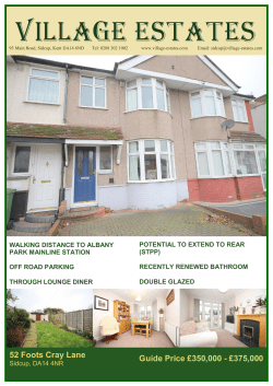 Guide Price £350000 - £375000 52 Foots Cray Lane