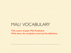 Mali Vocabulary.key