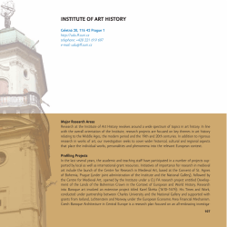 Research Profile of the Institute of Art History