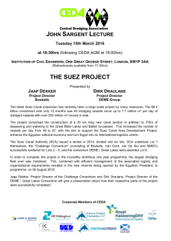 the suez project - Central Dredging Association