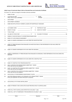 D4 - Dams Safety Committee