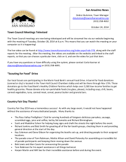 October 24, 2014 - Town of San Anselmo