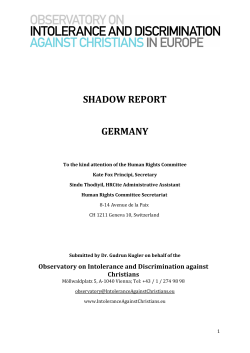 SHADOW REPORT GERMANY